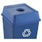 Rubbermaid Commercial Bottle and Can Recycling Top, Blue, Plastic, 20.13 in W/Dia FG279100DBLUE - alternate 2